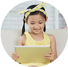 Child learning English online